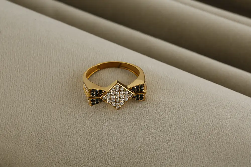 Men’s Gold Plated 925 Silver Ring VJ58